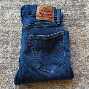 Levi's 724 High Rise Straight Jeans in Deep Blue